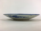Antique C1880 Japanese Porcelain Plate Sometsuke Blue Flower Sara PY29