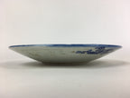 Antique C1880 Japanese Porcelain Plate Sometsuke Blue Flower Sara PY30