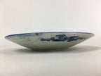 Antique C1880 Japanese Porcelain Plate Sometsuke Blue Flower Sara PY30