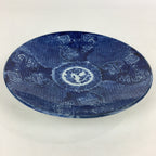 Antique C1880 Japanese Porcelain Plate Sometsuke Blue Flower Sara PY31