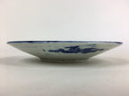 Antique C1880 Japanese Porcelain Plate Sometsuke Blue Flower Sara PY31