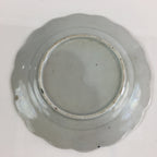 Antique C1880 Japanese Porcelain Small Plate Floral Butterfly Pattern Meiji PY83