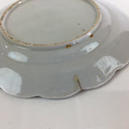 Antique C1880 Japanese Porcelain Small Plate Floral Butterfly Pattern Meiji PY94