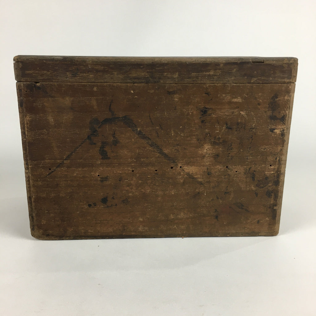 Antique C1880 Japanese Wooden Storage Box Hako Inside 32.5x15.9x21.5cm WB856