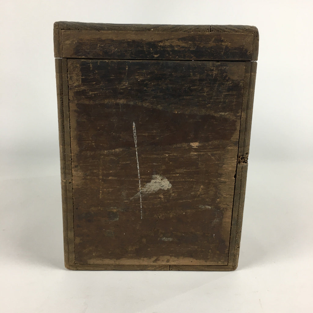Antique C1880 Japanese Wooden Storage Box Hako Inside 32.5x15.9x21.5cm WB856