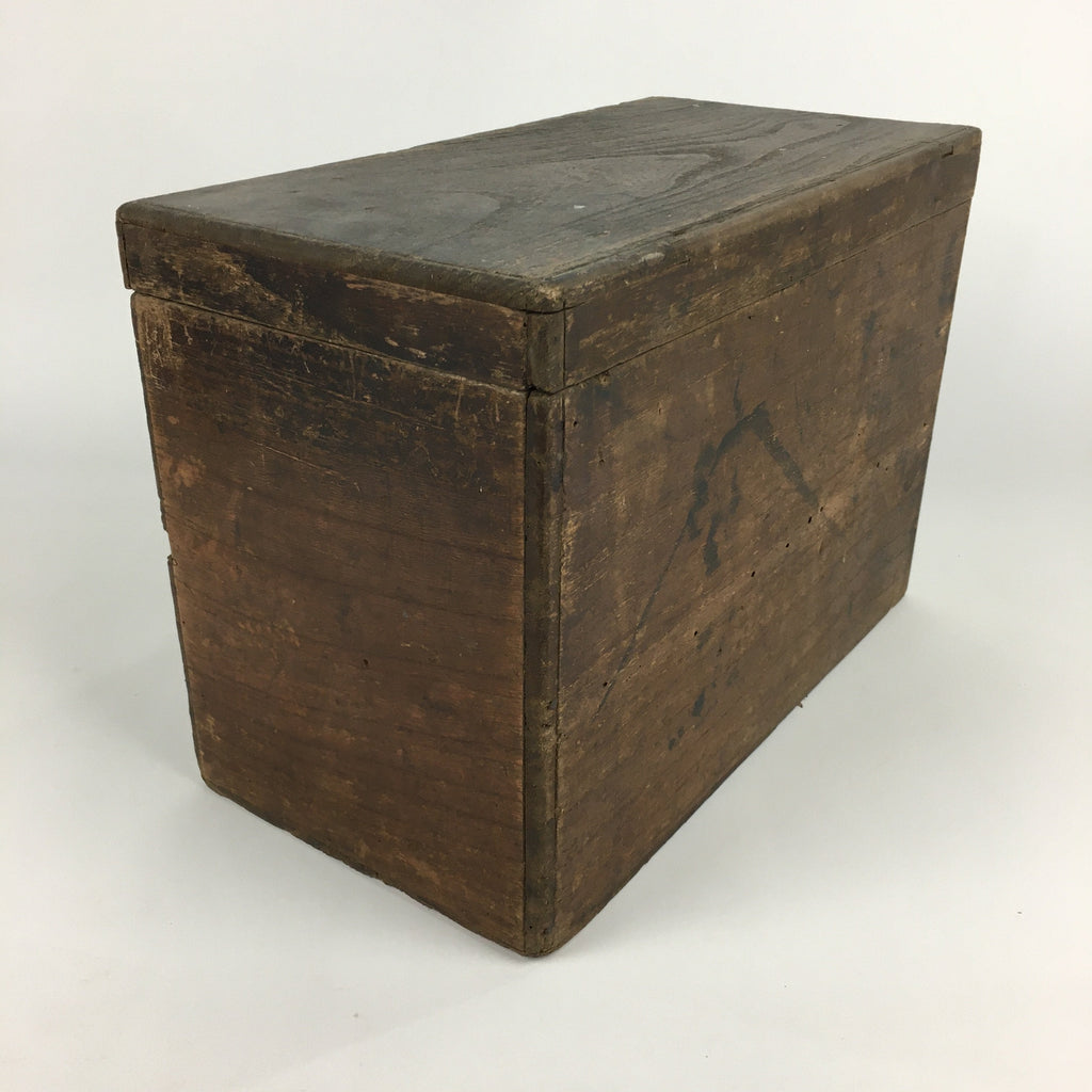 Antique C1880 Japanese Wooden Storage Box Hako Inside 32.5x15.9x21.5cm WB856