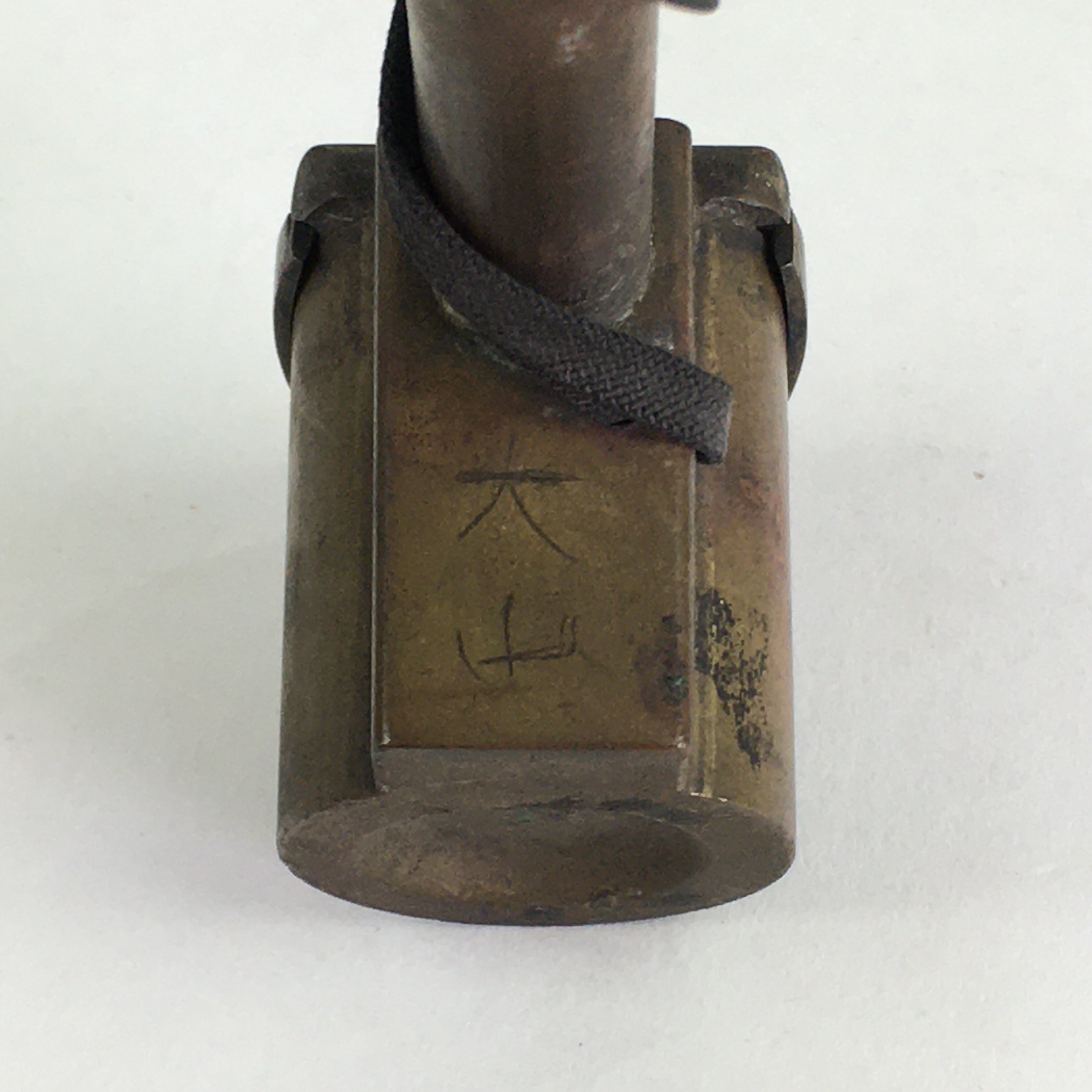 Antique C1880 Japanese Yatate Inkwell Brush Calligraphy Shuji Meiji Era JK287
