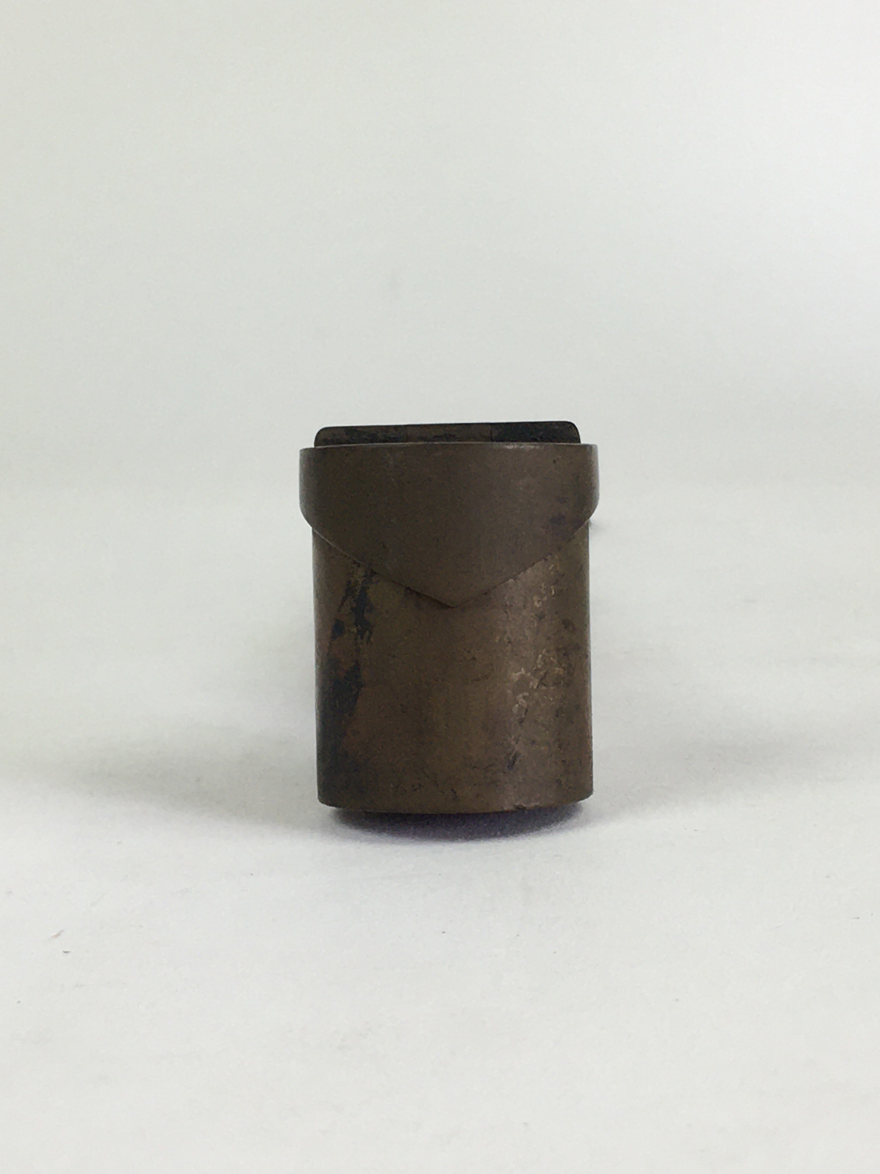 Antique C1880 Japanese Yatate Inkwell Brush Calligraphy Shuji Meiji Era JK287