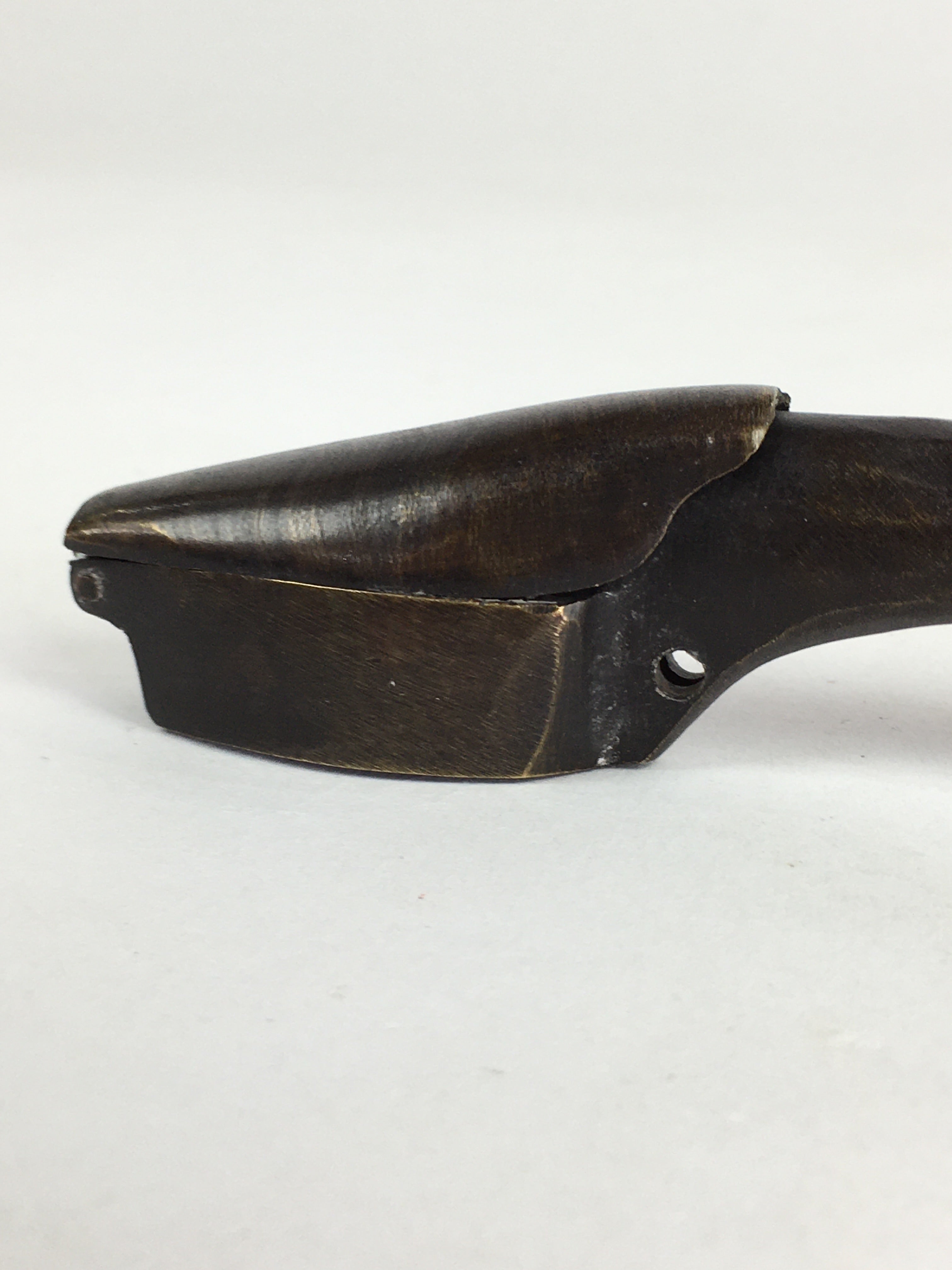 Antique C1880 Japanese Yatate Portable Inkwell Calligraphy Shuji Meiji Era JK288