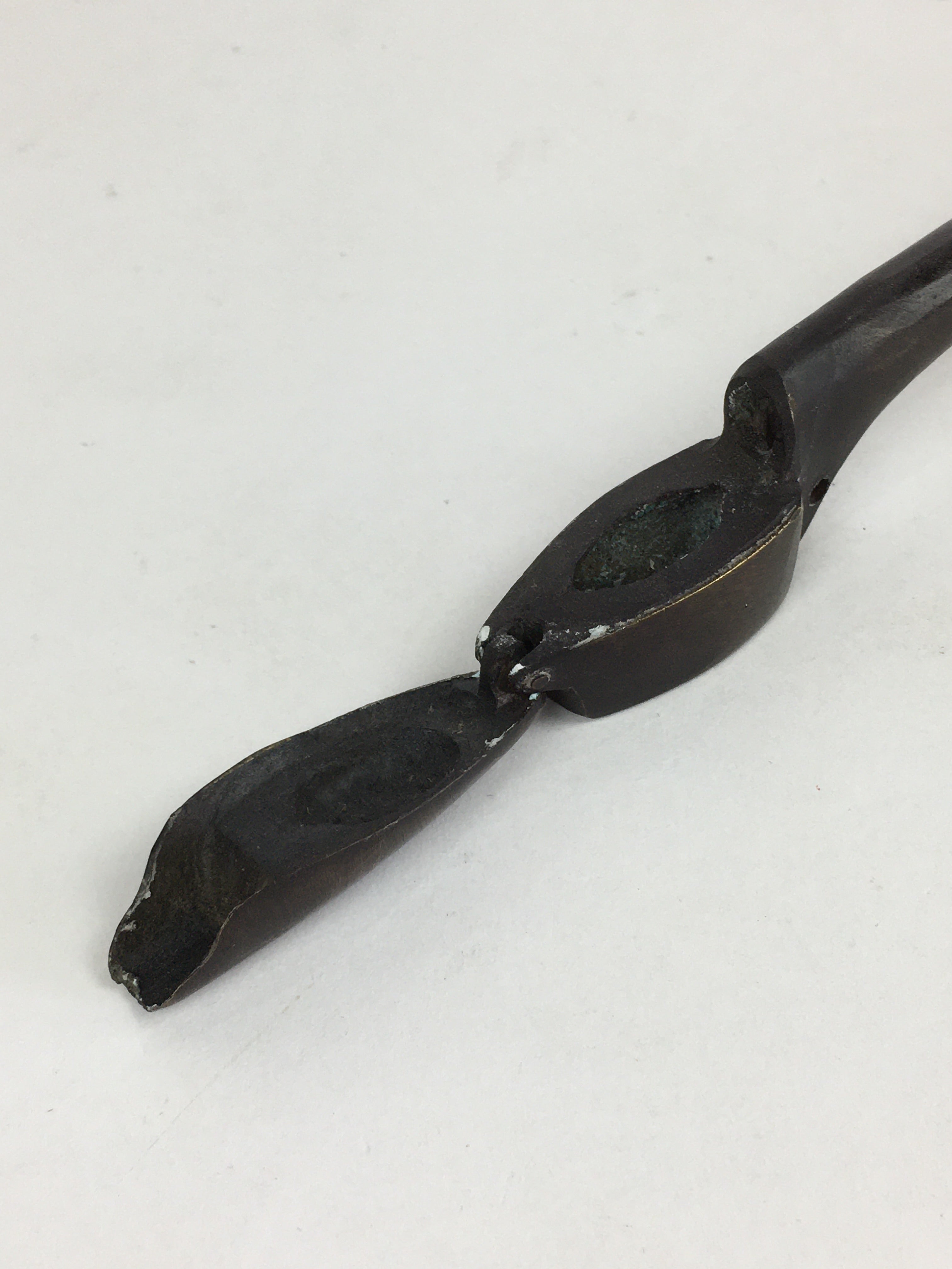 Antique C1880 Japanese Yatate Portable Inkwell Calligraphy Shuji Meiji Era JK288