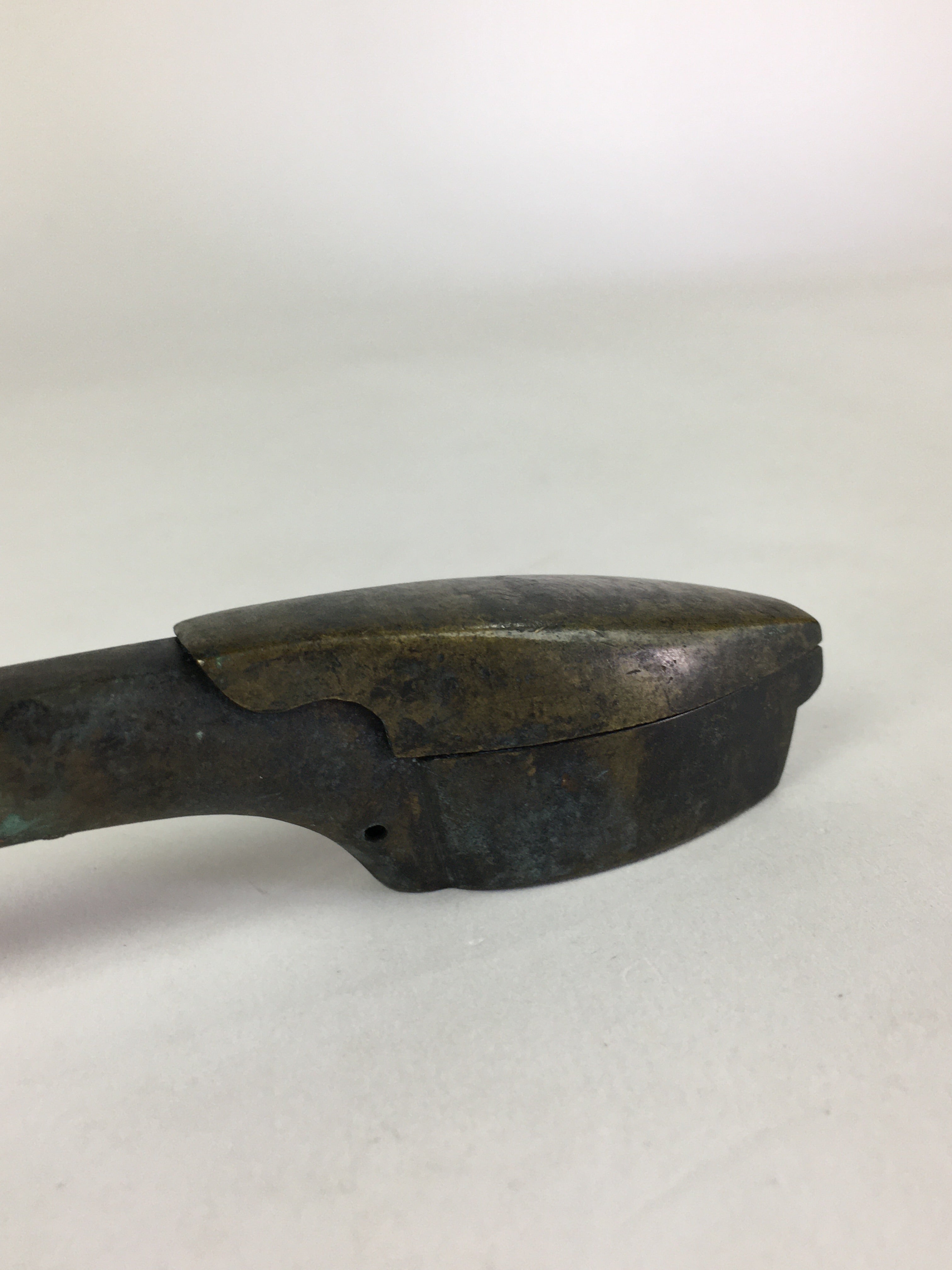 Antique C1880 Japanese Yatate Portable Inkwell Calligraphy Shuji Meiji Era JK289