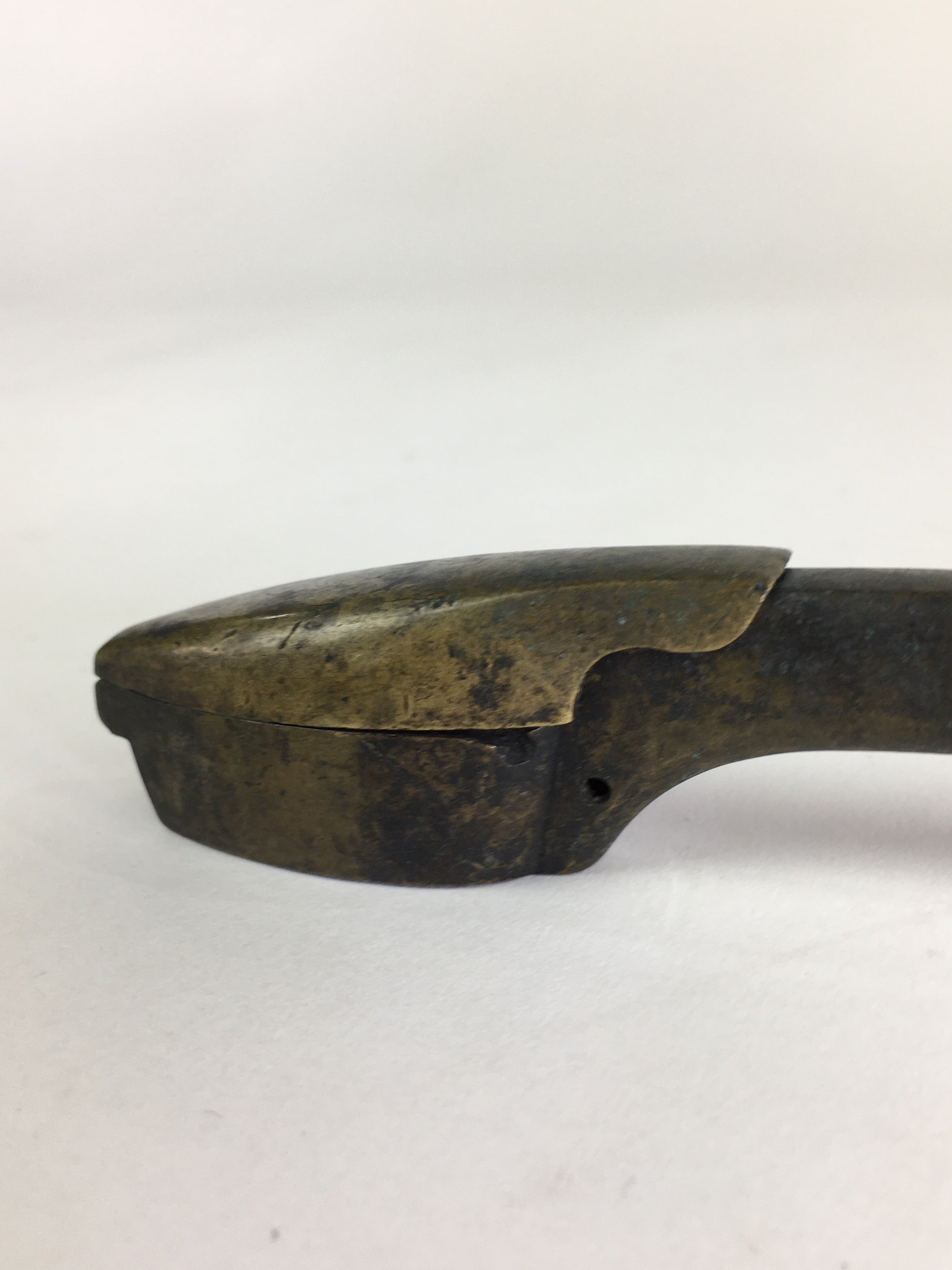 Antique C1880 Japanese Yatate Portable Inkwell Calligraphy Shuji Meiji Era JK289