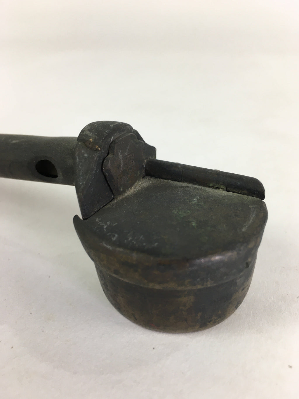 Antique C1880 Japanese Yatate Portable Inkwell Calligraphy Shuji Meiji Era JK290