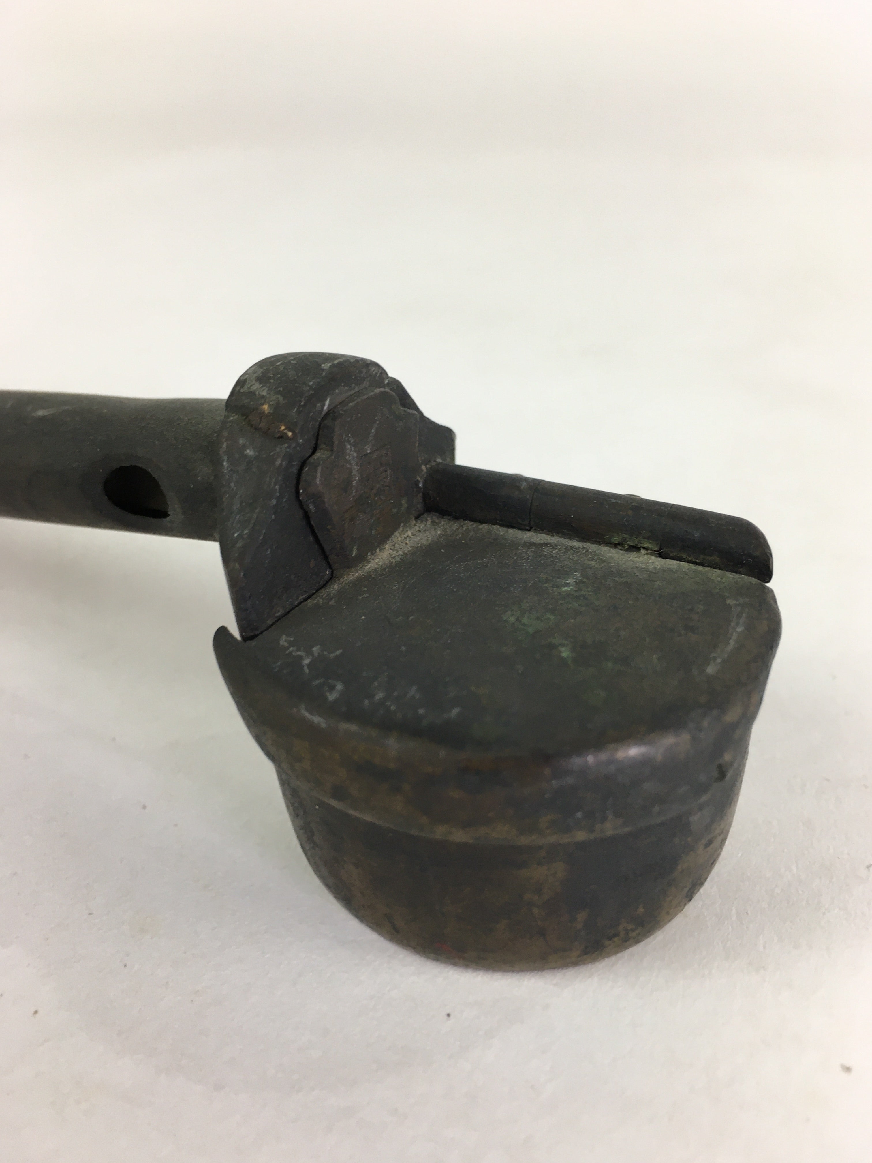 Antique C1880 Japanese Yatate Portable Inkwell Calligraphy Shuji Meiji Era JK290
