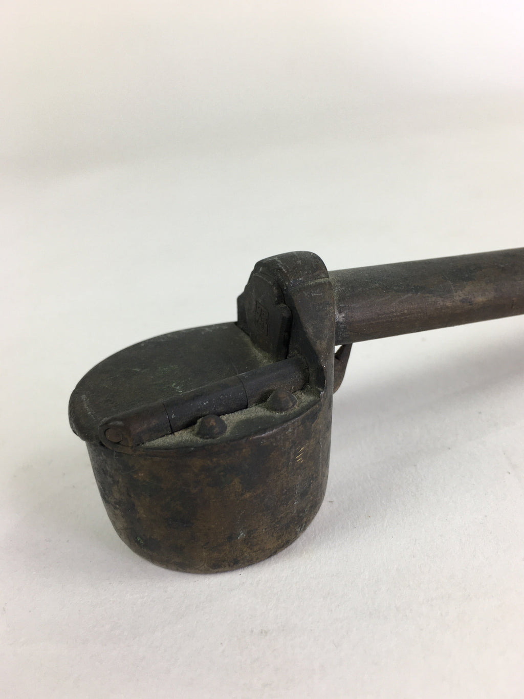 Antique C1880 Japanese Yatate Portable Inkwell Calligraphy Shuji Meiji Era JK290