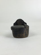 Antique C1880 Japanese Yatate Portable Inkwell Calligraphy Shuji Meiji Era JK290