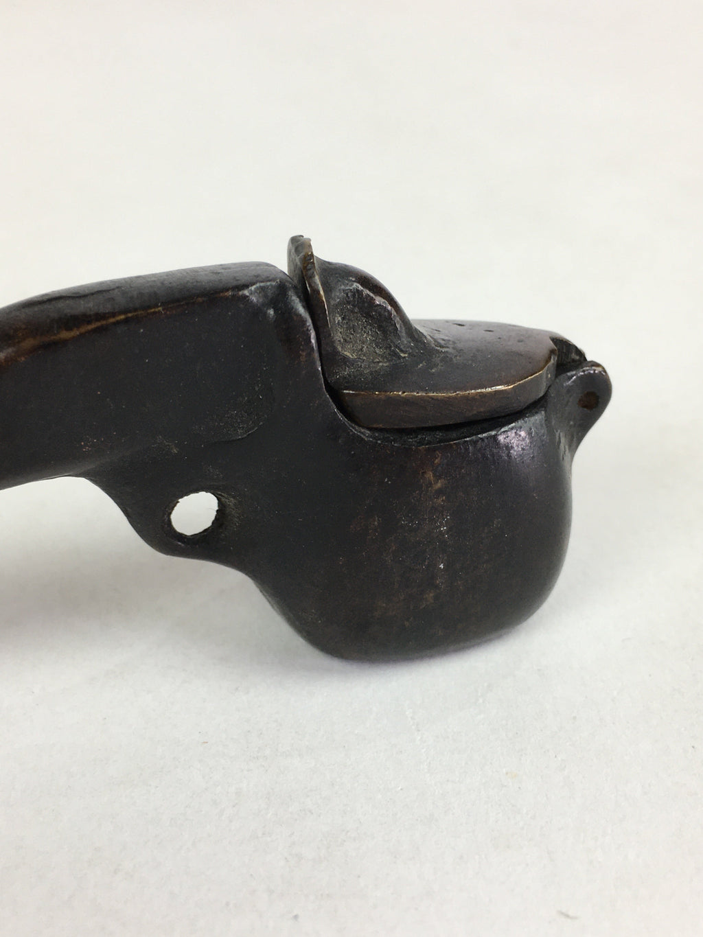 Antique C1880 Japanese Yatate Portable Inkwell Calligraphy Shuji Meiji Era JK291