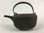 Antique C1900 Japanese Cast Iron Teapot Tetsubin Kettle Nanbu Tekki T100