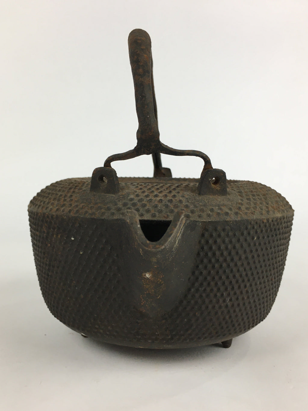 Antique C1900 Japanese Cast Iron Teapot Tetsubin Kettle Nanbu Tekki T100