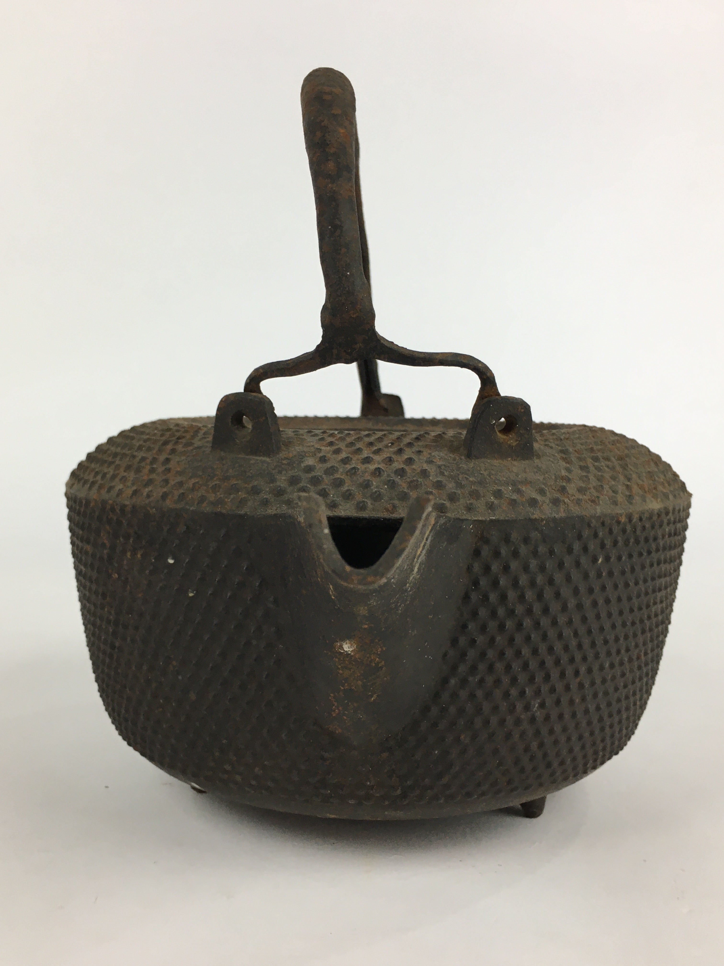 Antique C1900 Japanese Cast Iron Teapot Tetsubin Kettle Nanbu Tekki T100