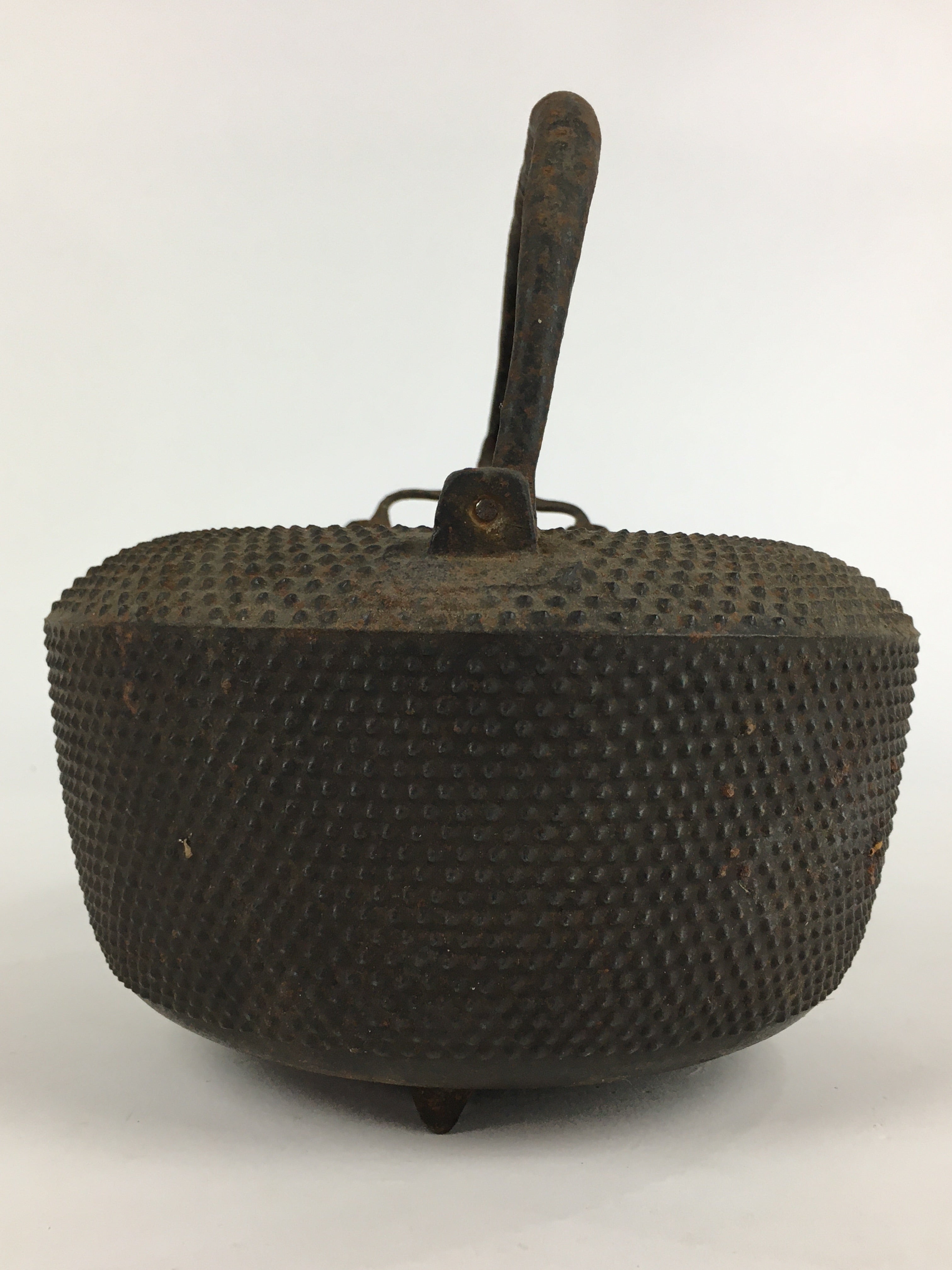 Antique C1900 Japanese Cast Iron Teapot Tetsubin Kettle Nanbu Tekki T100