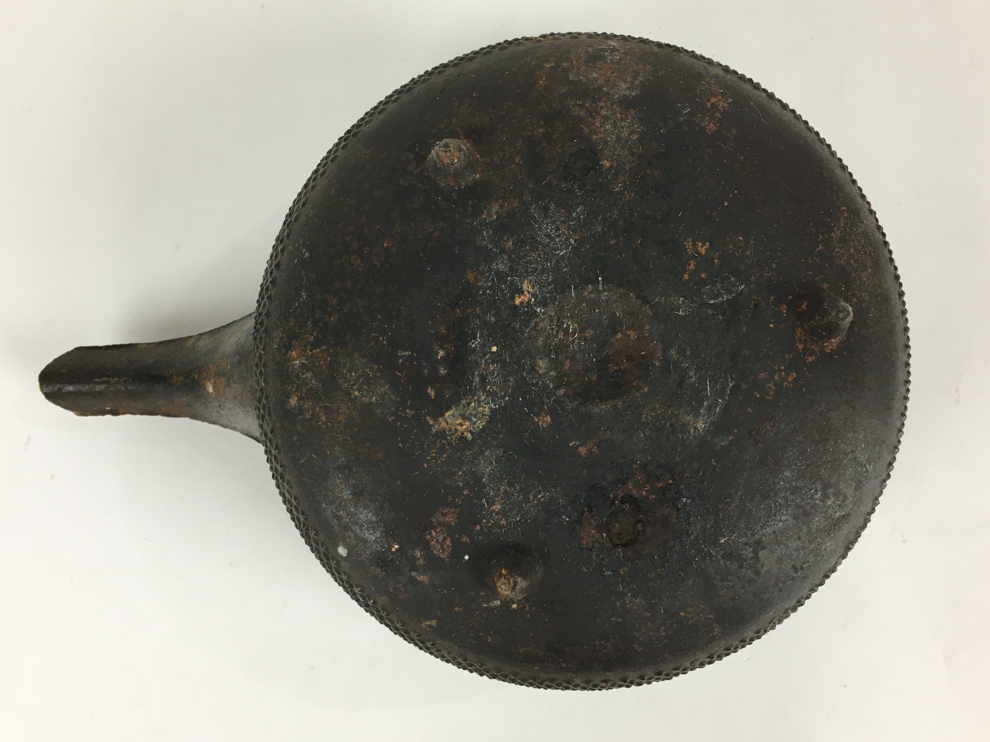 Antique C1900 Japanese Cast Iron Teapot Tetsubin Kettle Nanbu Tekki T100