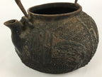 Antique C1900 Japanese Cast Iron Teapot Tetsubin Kettle Nanbu Tekki T98