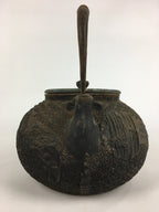 Antique C1900 Japanese Cast Iron Teapot Tetsubin Kettle Nanbu Tekki T98