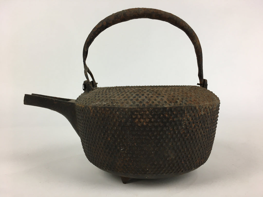 Antique C1900 Japanese Cast Iron Teapot Tetsubin Kettle Nanbu Tekki T99