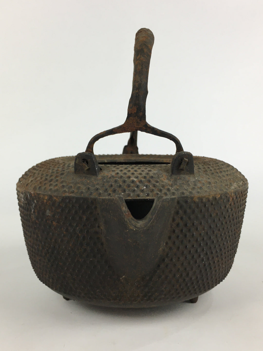 Antique C1900 Japanese Cast Iron Teapot Tetsubin Kettle Nanbu Tekki T99