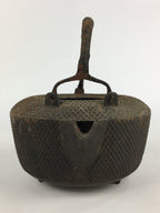 Antique C1900 Japanese Cast Iron Teapot Tetsubin Kettle Nanbu Tekki T99