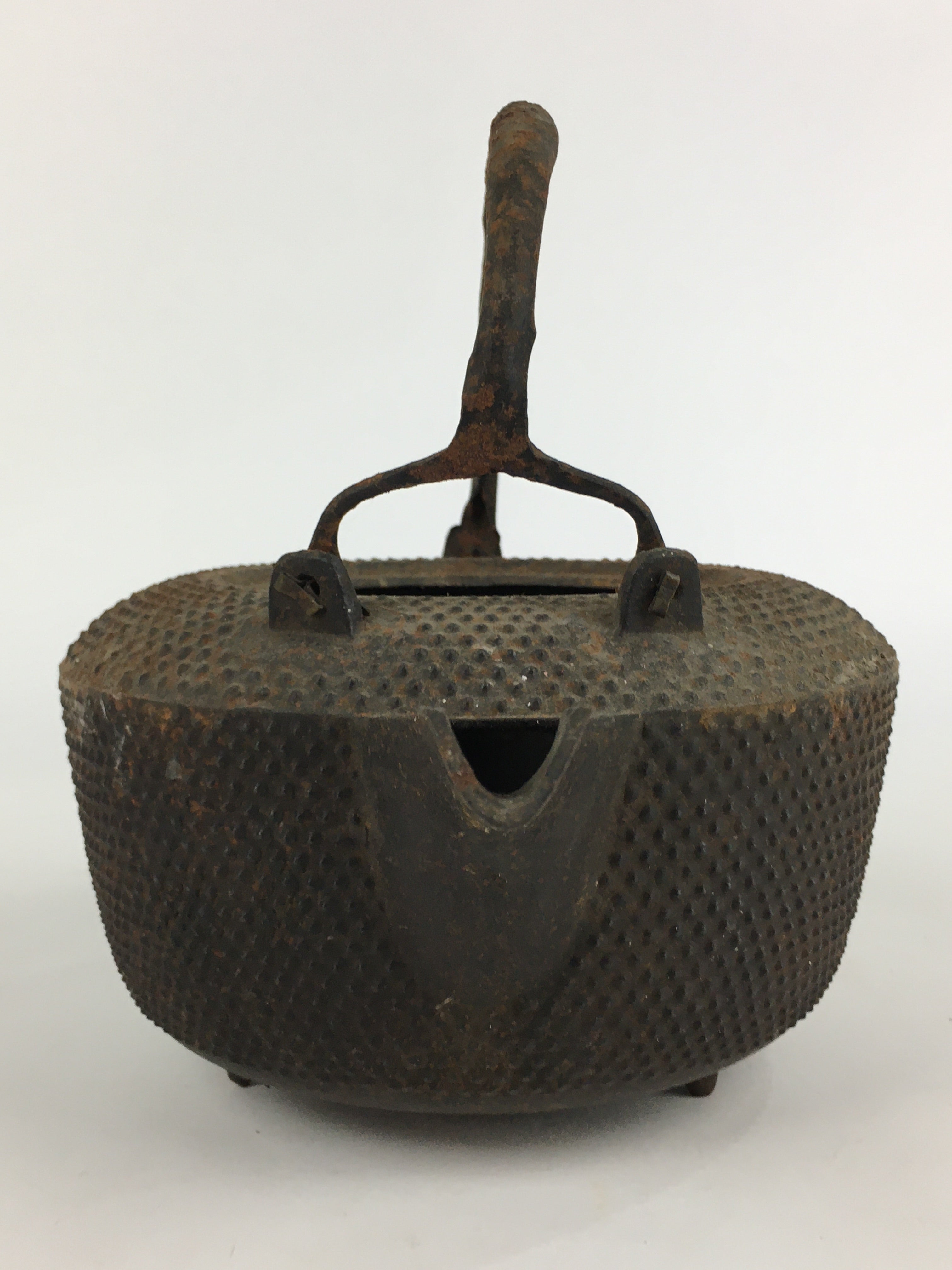 Antique C1900 Japanese Cast Iron Teapot Tetsubin Kettle Nanbu Tekki T99