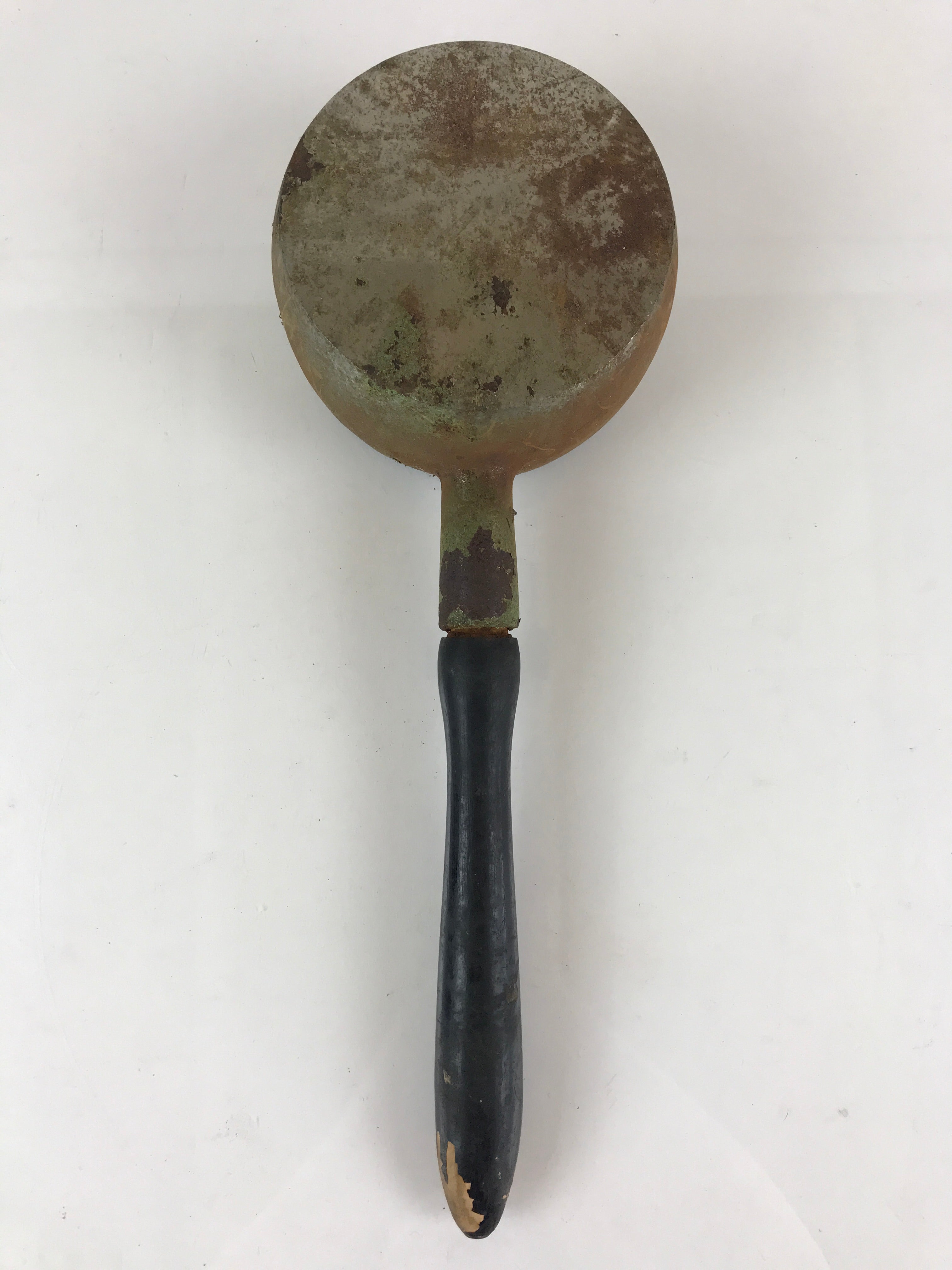 Antique C1900 Japanese Charcoal Fire Iron Hinoshi Wood Handle JK426