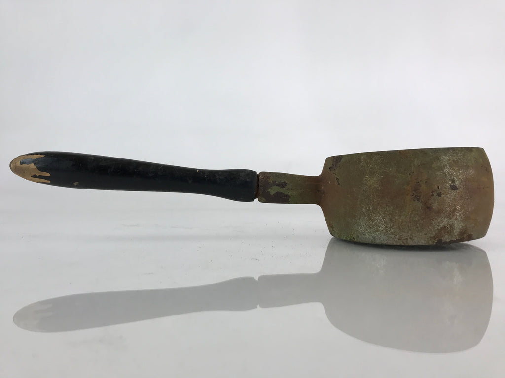 Antique C1900 Japanese Charcoal Fire Iron Hinoshi Wood Handle JK426