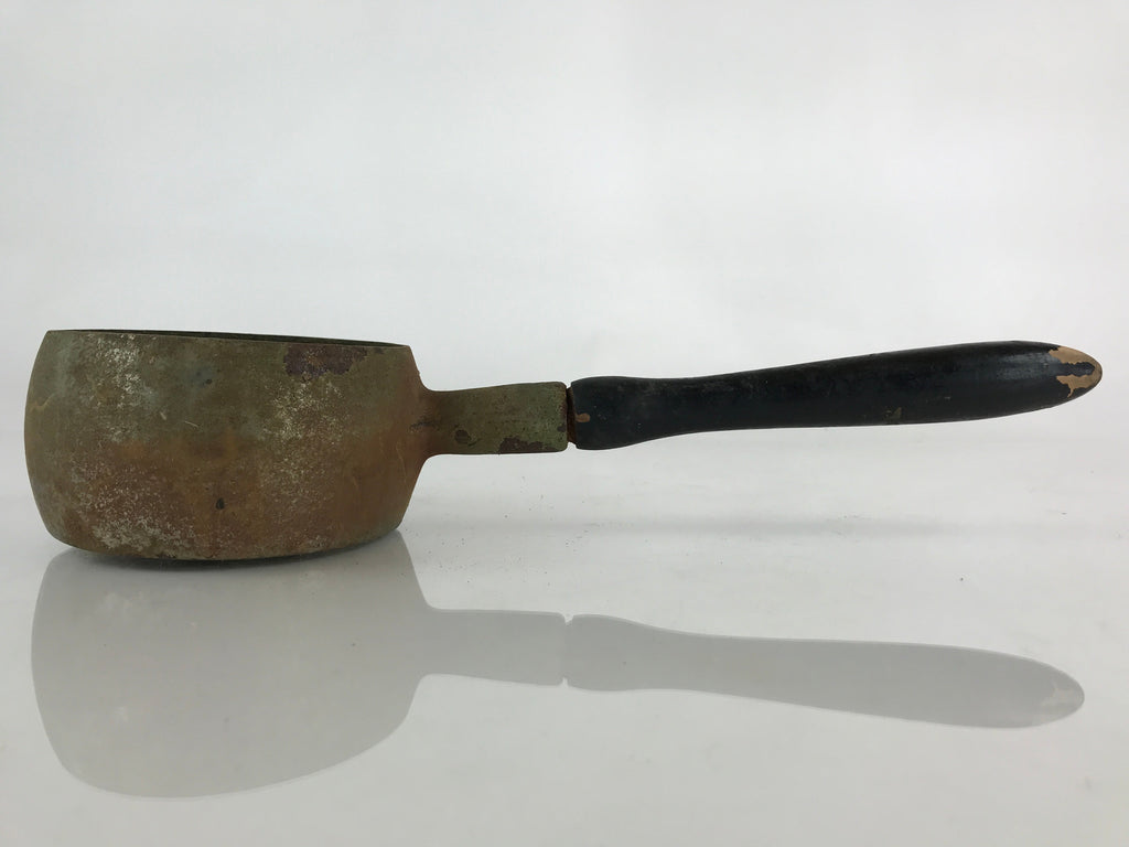 Antique C1900 Japanese Charcoal Fire Iron Hinoshi Wood Handle JK426