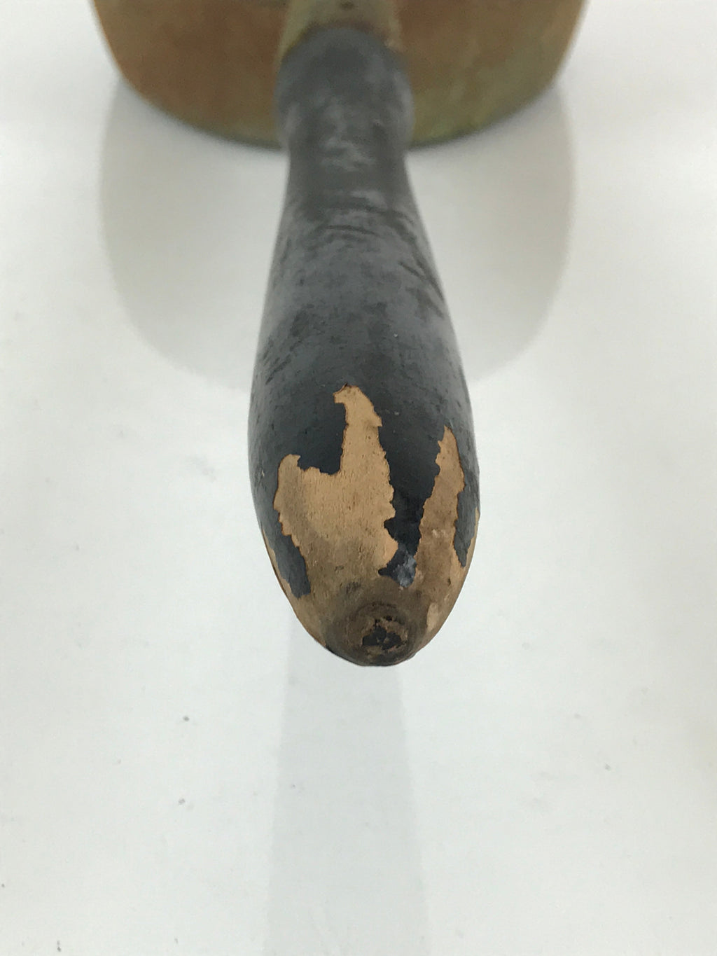 Antique C1900 Japanese Charcoal Fire Iron Hinoshi Wood Handle JK426