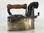 Antique C1900 Japanese Charcoal Sad Cloth Iron Wood Handle Hinoshi JK441