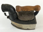 Antique C1900 Japanese Charcoal Sad Cloth Iron Wood Handle Hinoshi JK441