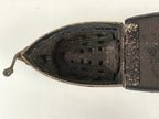Antique C1900 Japanese Charcoal Sad Cloth Iron Wood Handle Hinoshi JK441