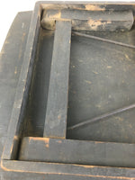 Antique C1900 Japanese Folding Low Table Wood Chabudai Brown FL50