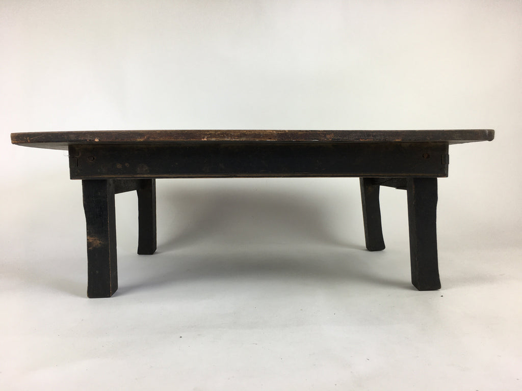 Antique C1900 Japanese Folding Low Table Wood Chabudai Brown FL50