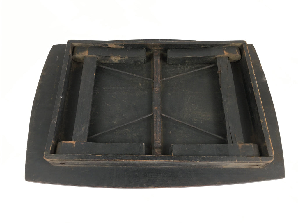 Antique C1900 Japanese Folding Low Table Wood Chabudai Brown FL50