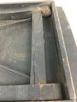 Antique C1900 Japanese Folding Low Table Wood Chabudai Brown FL50