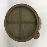 Antique C1900 Japanese Handmade Wooden Rice Bucket Masu Brown JK220