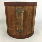 Antique C1900 Japanese Handmade Wooden Rice Bucket Masu Brown JK221