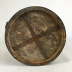 Antique C1900 Japanese Handmade Wooden Rice Bucket Masu Brown JK221