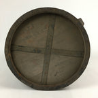 Antique C1900 Japanese Handmade Wooden Rice Bucket Masu Brown JK238