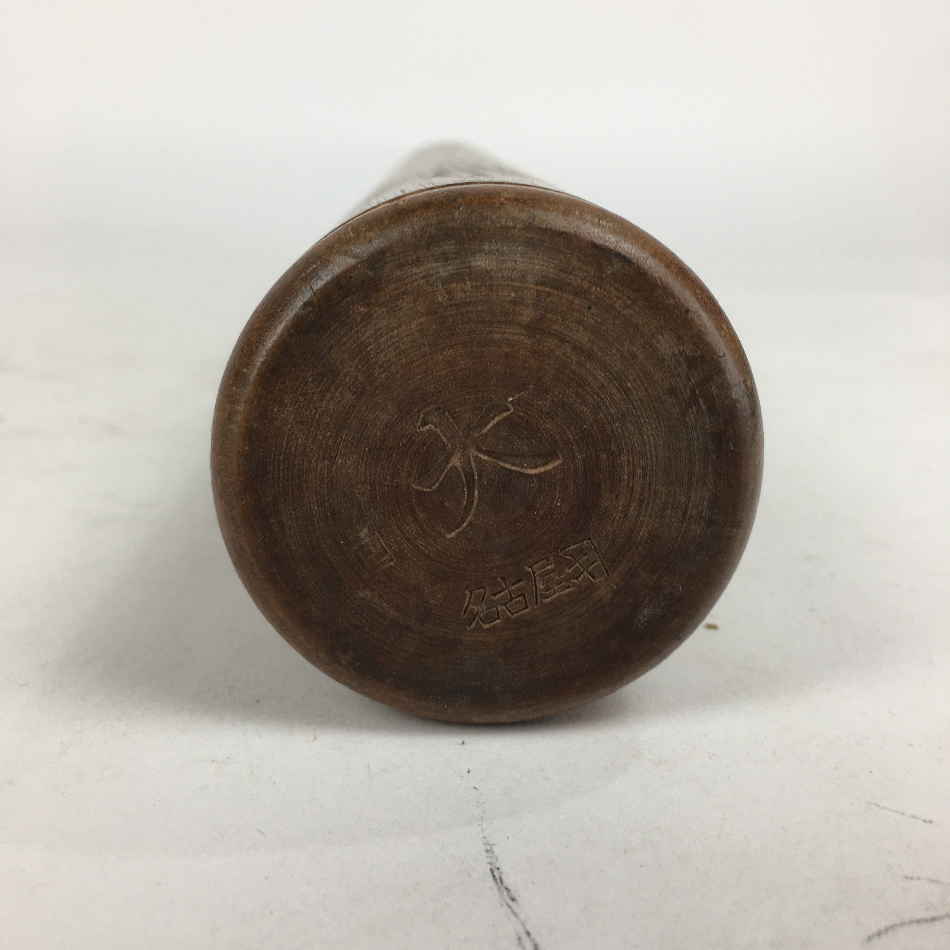 Antique C1900 Japanese Handmade Wooden Rice Bucket Masu Brown JK255