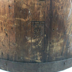 Antique C1900 Japanese Handmade Wooden Rice Bucket Masu Brown JK263