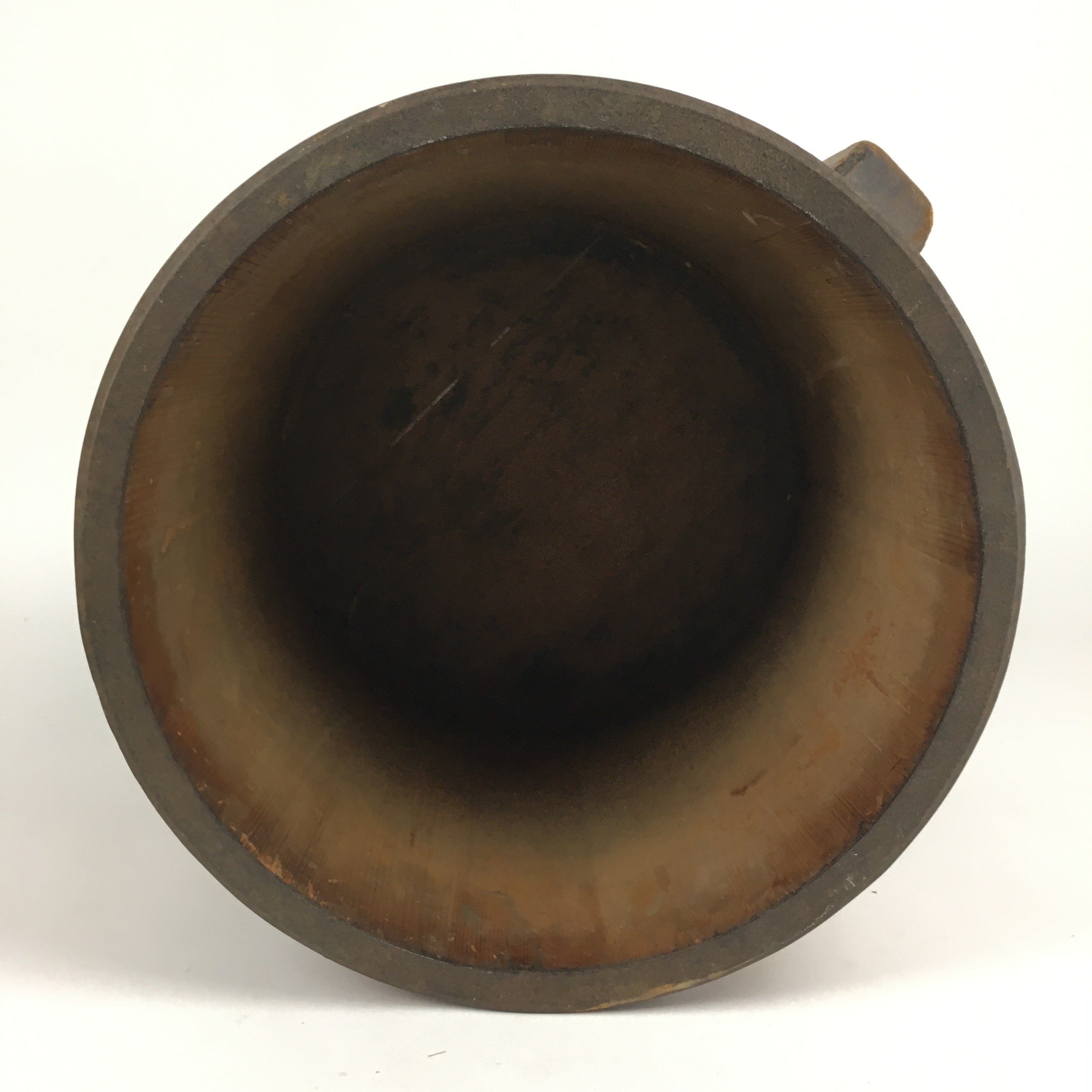Antique C1900 Japanese Handmade Wooden Rice Bucket Masu Brown JK263